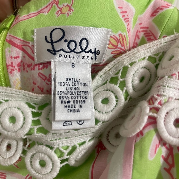 New with tag Lilly Pulitzer Vintage Jacqueline Dress Cabana Banana pistachio gre - Picture 4 of 5